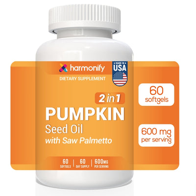HARMONIFY Pumpkin Seed Oil with Saw Palmetto – 2-in-1 Formula