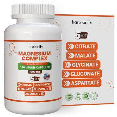 Harmonify Magnesium Glycinate Citrate Malate Aspartate Gluconate