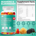 Sea Moss Elderberry Gummies Vitamin C D + Zinc Bio Vitalica