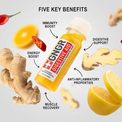 Digestive Aid Shot: Ginger & Turmeric For Immune Support