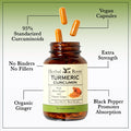 Herbal Roots Organic Turmeric Curcumin Capsules