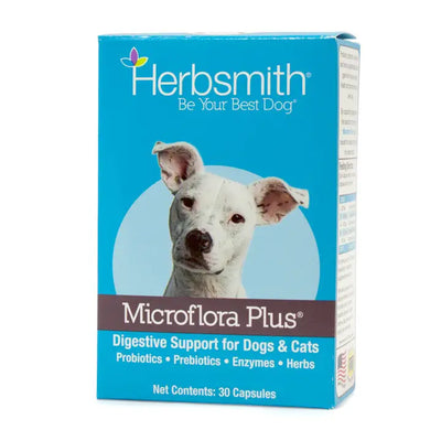 Herbsmith Microflora Plus - Digestive Aid For Dogs  30 & 60 Count
