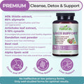 Why Not Natural 5-in-1 Liver Health Formula Supplement for Detox and Cleanse with Milk Thistle Support - 120 Capsules
