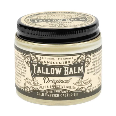 Tallow Balm Original- Unscented with Organic Castor Oil
