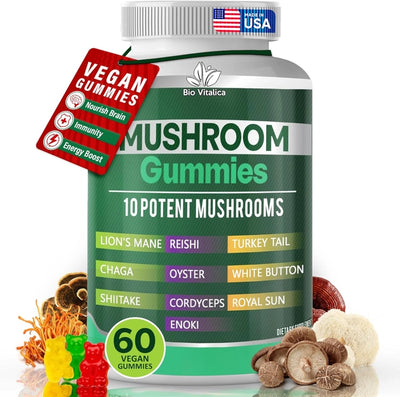 BioVitalica Mushroom Gummies - 10 Blend