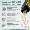 Wild Vitamin K2 & Vitamin D3 & Black Pepper Extract