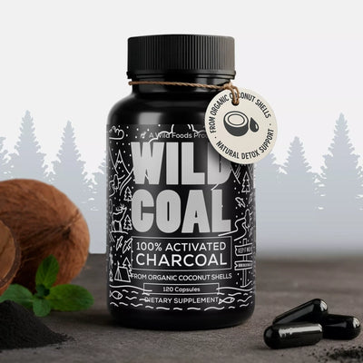 Wild Coal Activated Charcoal Capsules, 60 Servings